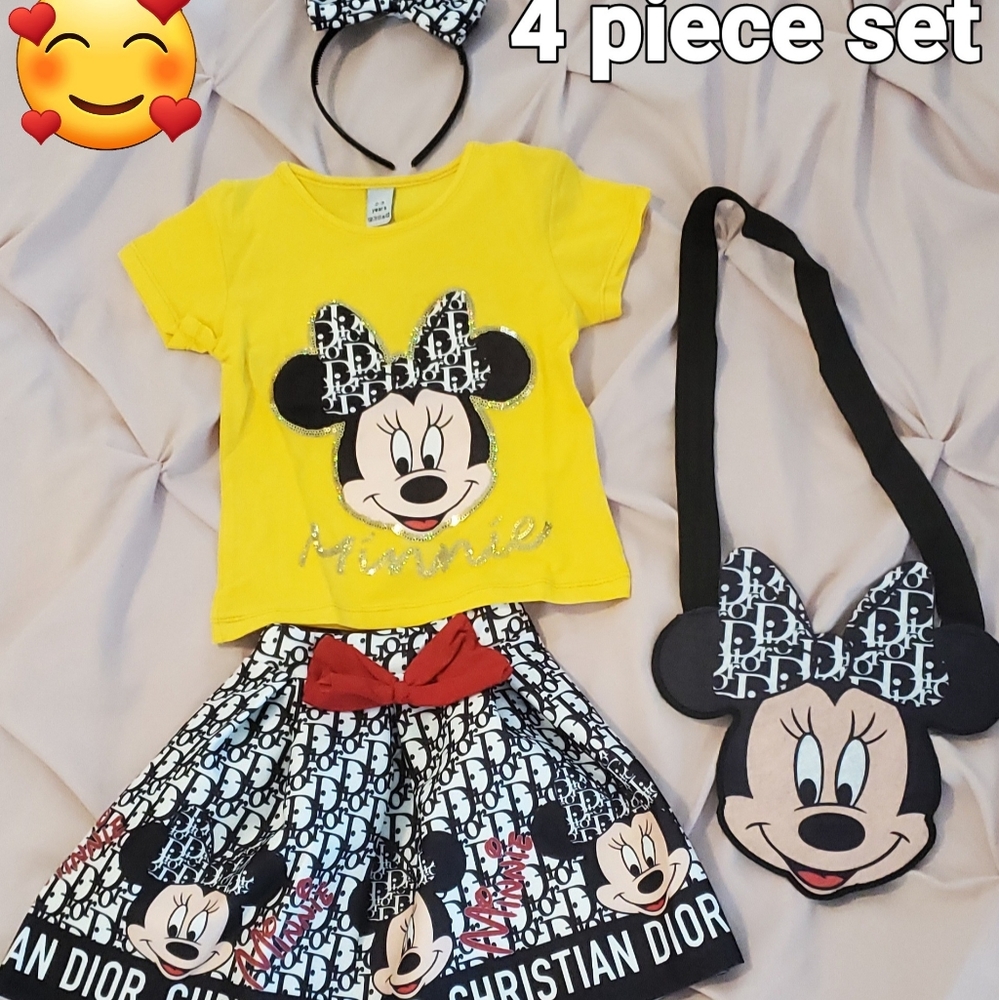 Little girl 4 piece skirt set